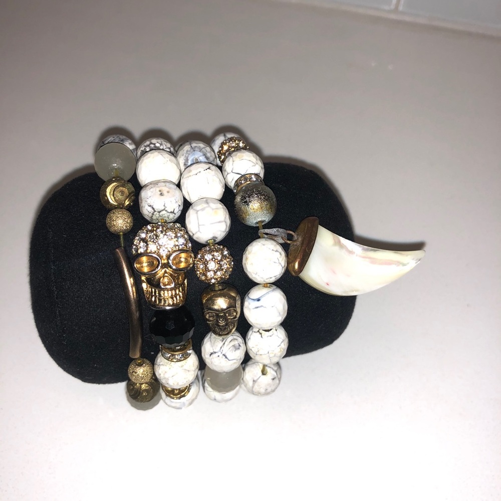 Kinsley Armelle Skull Bracelets.